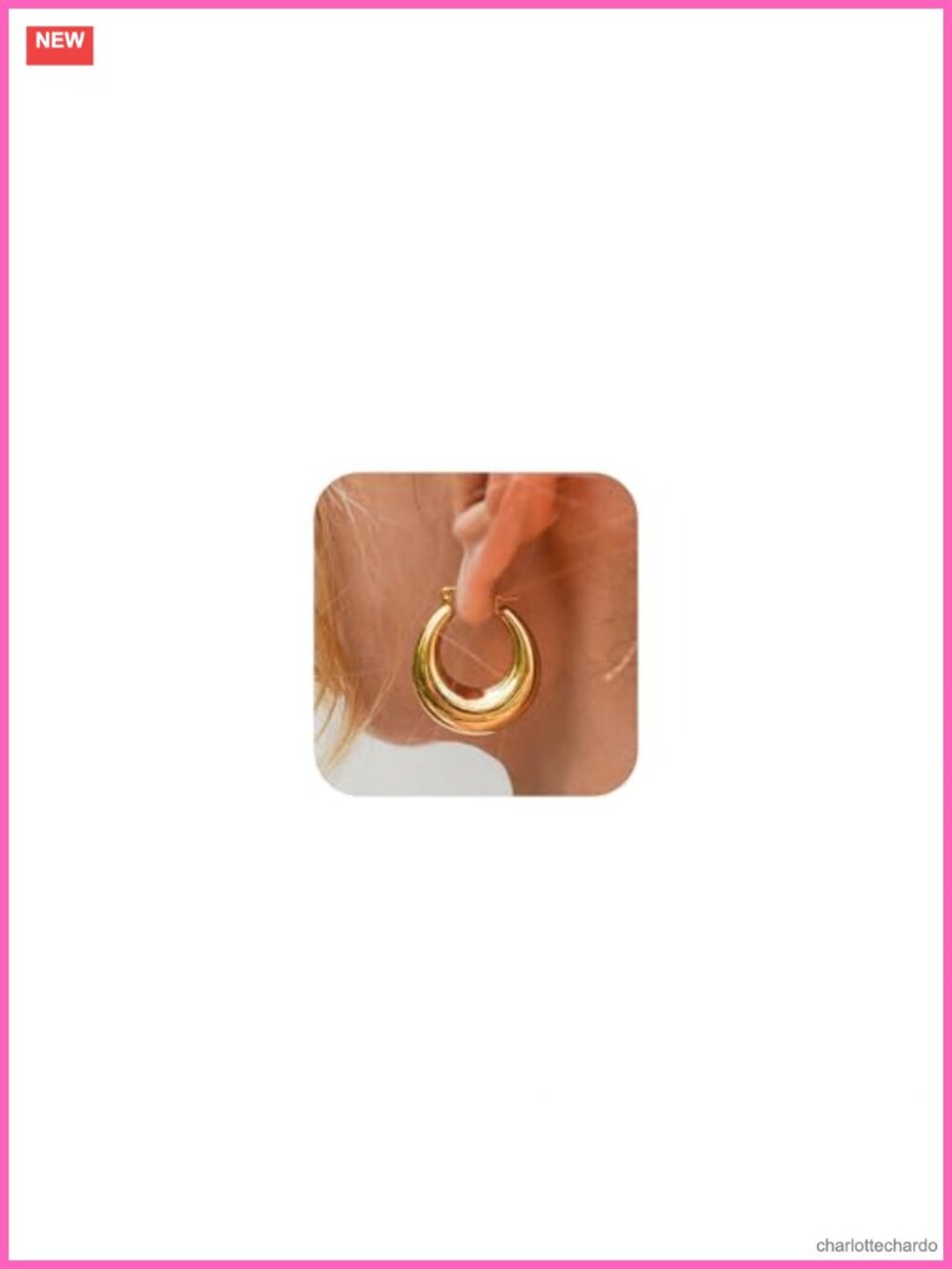 Chunky Triple Hoop Earrings 14K Gold Plated Hypoallergenic Dainty Jewelry Gift